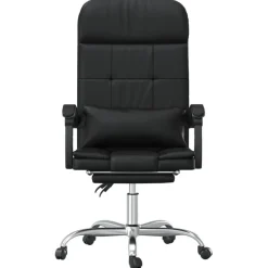 vidaXL Bürostuhl mit Massagefunktion Schwarz Kunstleder