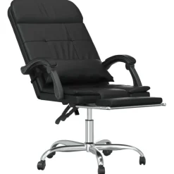 vidaXL Bürostuhl mit Massagefunktion Schwarz Kunstleder