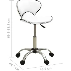 vidaXL Bürostuhl Weiß Kunstleder