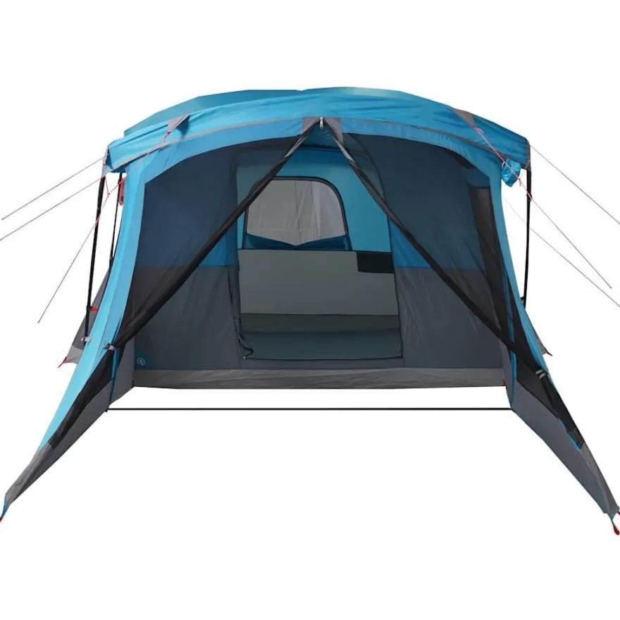 vidaXL Campingzelt mit Vorzelt 4 Personen Blau Wasserdicht