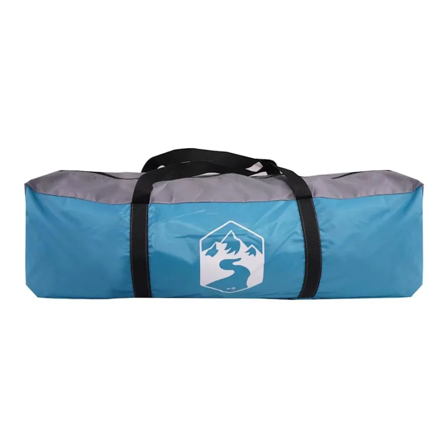 vidaXL Campingzelt mit Vorzelt 4 Personen Blau Wasserdicht