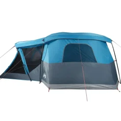 vidaXL Campingzelt mit Vorzelt 4 Personen Blau Wasserdicht
