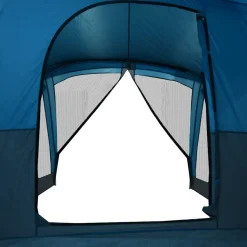 vidaXL Campingzelt mit Vorzelt 4 Personen Blau Wasserdicht
