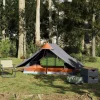 vidaXL Campingzelt 2 Personen Grau Wasserdicht