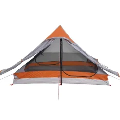 vidaXL Campingzelt 2 Personen Grau Wasserdicht