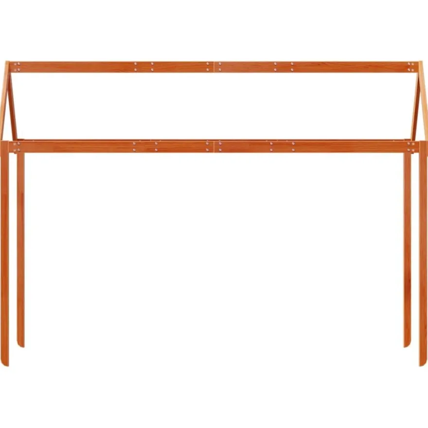 vidaXL Dach für Kinderbett Wachsbraun 217x95,5x159cm Massivholz Kiefer