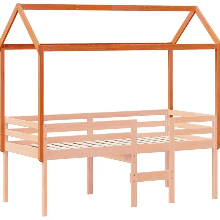 vidaXL Dach für Kinderbett Wachsbraun 217x95,5x159cm Massivholz Kiefer