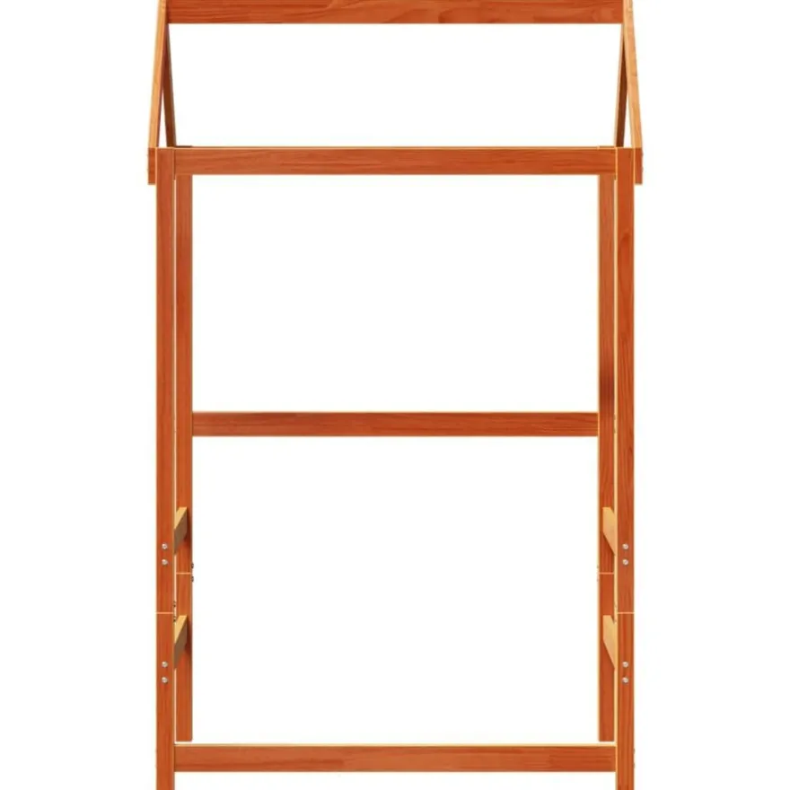 vidaXL Dach für Kinderbett Wachsbraun 98x70x176,5 cm Massivholz Kiefer