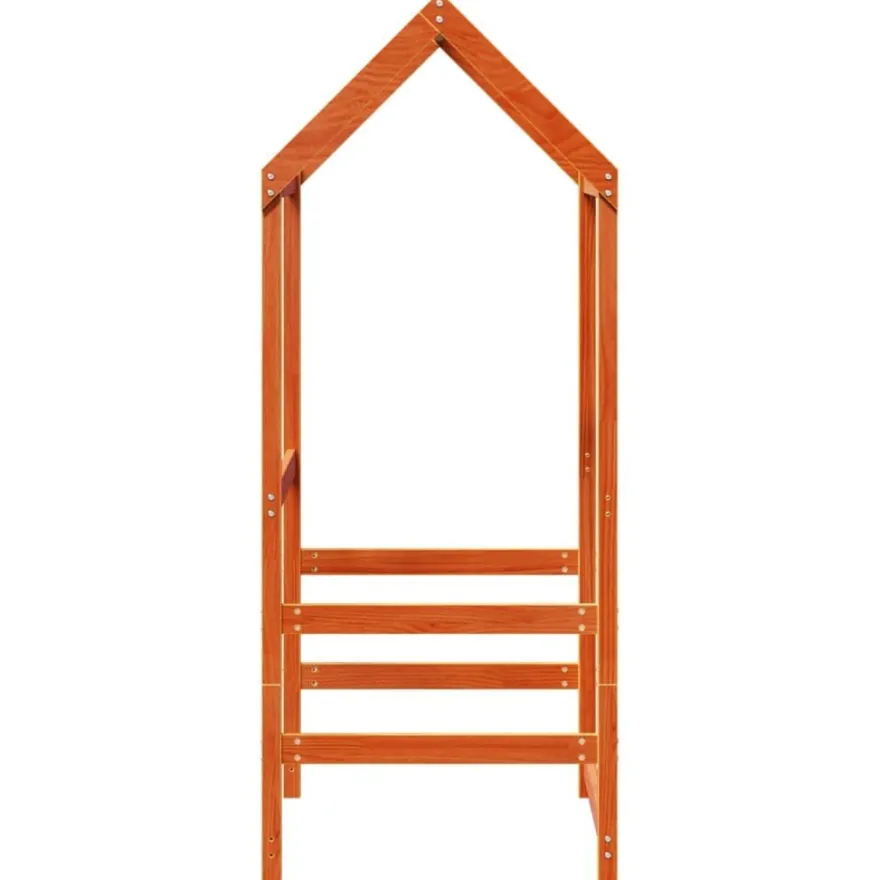vidaXL Dach für Kinderbett Wachsbraun 98x70x176,5 cm Massivholz Kiefer