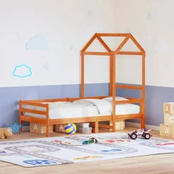 vidaXL Dach für Kinderbett Wachsbraun 98x70x176,5 cm Massivholz Kiefer