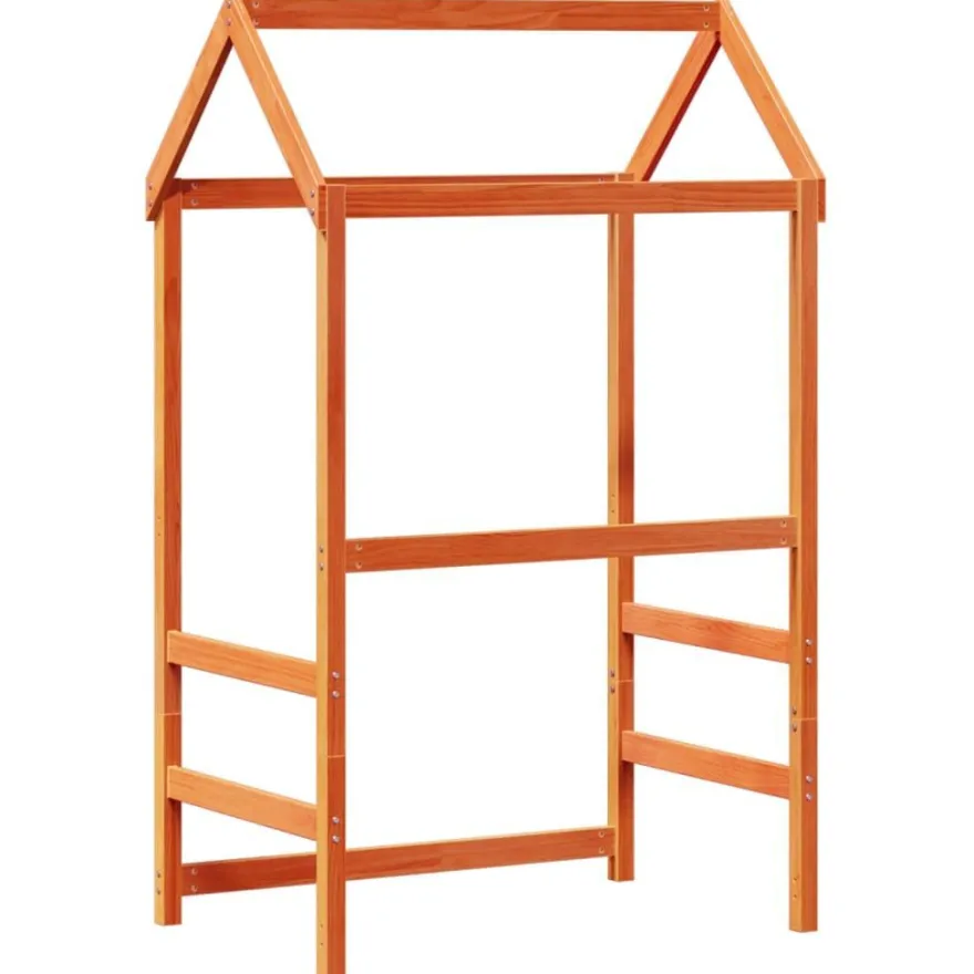 vidaXL Dach für Kinderbett Wachsbraun 98x70x176,5 cm Massivholz Kiefer