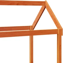 vidaXL Dach für Kinderbett Wachsbraun 98x70x176,5 cm Massivholz Kiefer
