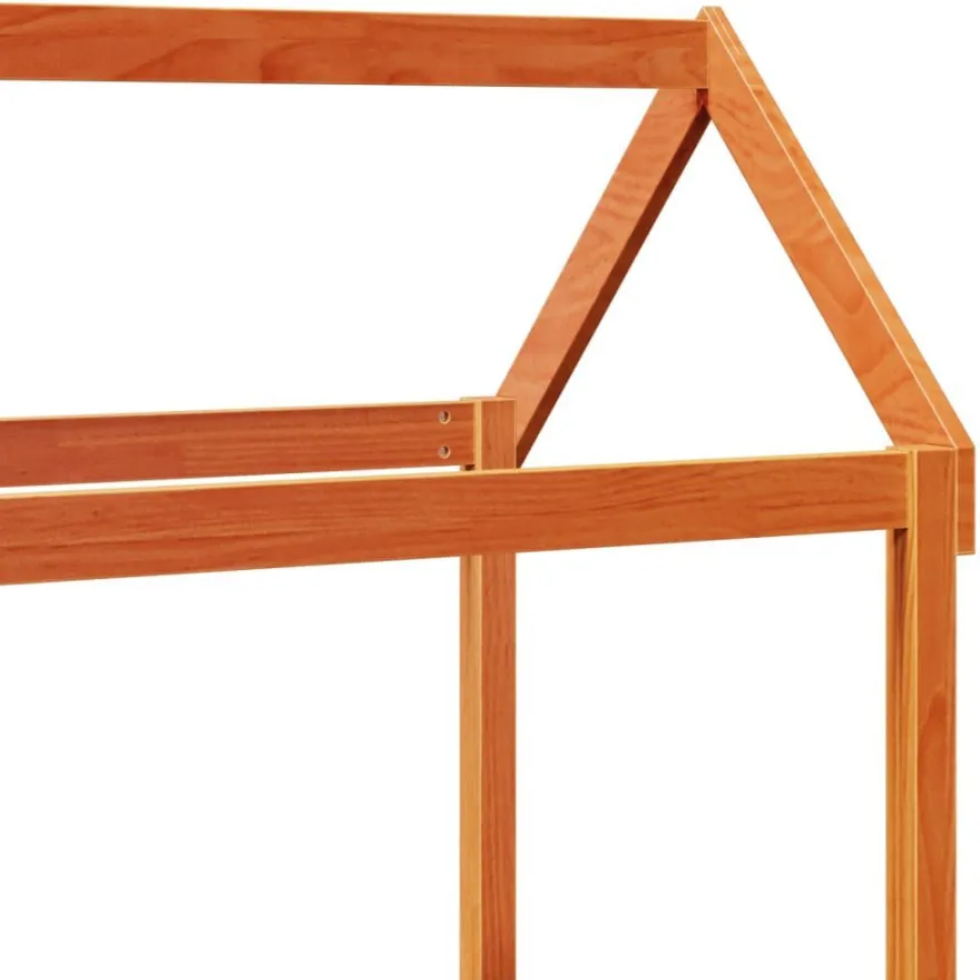 vidaXL Dach für Kinderbett Wachsbraun 98x70x176,5 cm Massivholz Kiefer