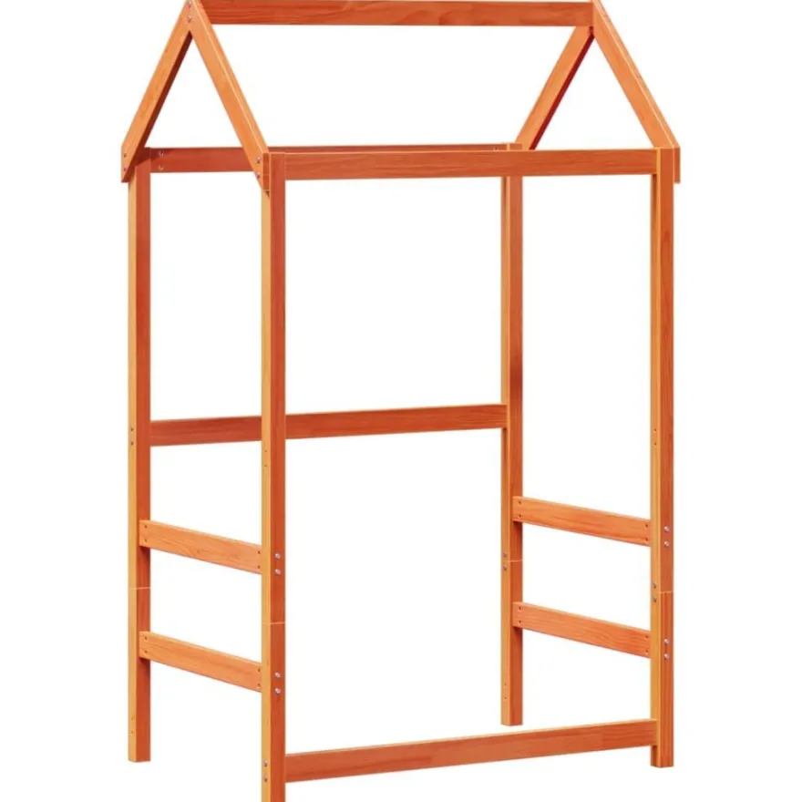 vidaXL Dach für Kinderbett Wachsbraun 98x70x176,5 cm Massivholz Kiefer