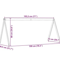 vidaXL Dach für Kinderbett Wachsbraun 199x80,5x88 cm Massivholz Kiefer