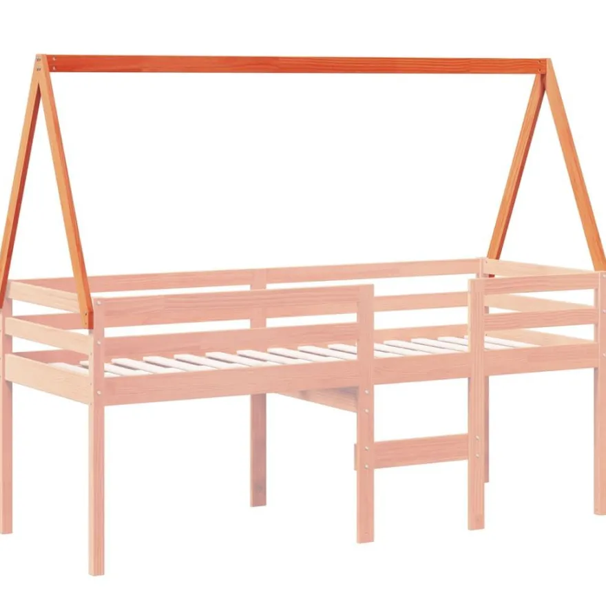 vidaXL Dach für Kinderbett Wachsbraun 199x80,5x88 cm Massivholz Kiefer
