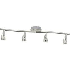 vidaXL Deckenstrahler mit Strahlern Nickel 61 x 10 x 12,5 cm Metall