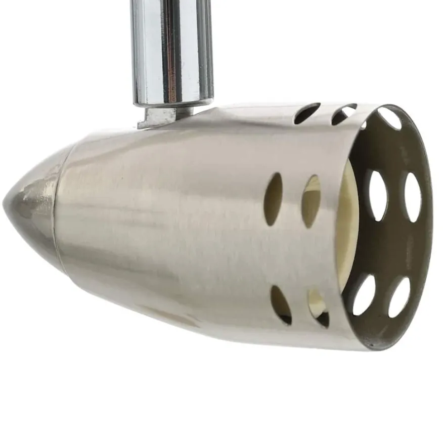 vidaXL Deckenstrahler mit Strahlern Nickel 61 x 10 x 12,5 cm Metall