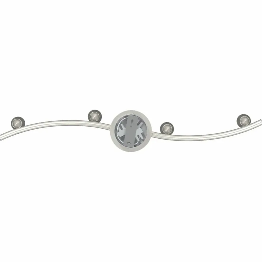 vidaXL Deckenstrahler mit Strahlern Nickel 61 x 10 x 12,5 cm Metall