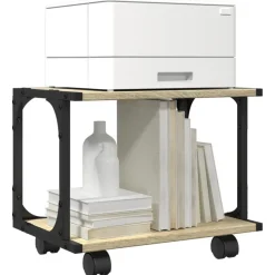 vidaXL Druckerständer 2 Ablagen Sonoma-Eiche 41x28x33,5 cm