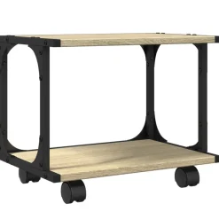 vidaXL Druckerständer 2 Ablagen Sonoma-Eiche 41x28x33,5 cm
