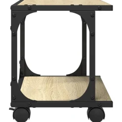 vidaXL Druckerständer 2 Ablagen Sonoma-Eiche 41x28x33,5 cm