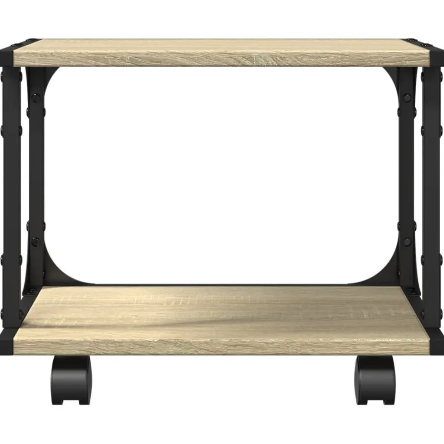 vidaXL Druckerständer 2 Ablagen Sonoma-Eiche 41x28x33,5 cm