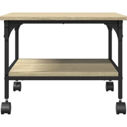 vidaXL Druckerständer 2 Ablagen Sonoma-Eiche 50x40x38 cm