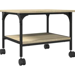 vidaXL Druckerständer 2 Ablagen Sonoma-Eiche 50x40x38 cm