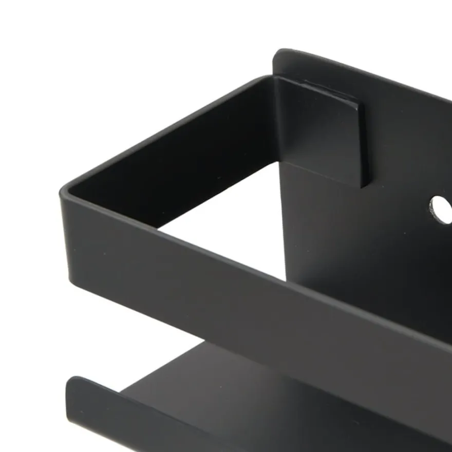 vidaXL Duschablage Mattschwarz 23x6,5x6 cm Gebürsteter Edelstahl 304