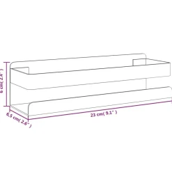 vidaXL Duschablage Mattschwarz 23x6,5x6 cm Gebürsteter Edelstahl 304