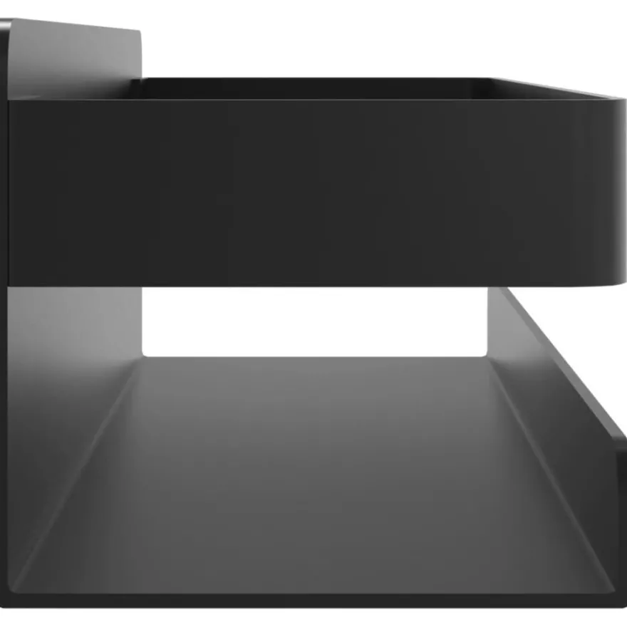 vidaXL Duschablage Mattschwarz 23x6,5x6 cm Gebürsteter Edelstahl 304