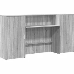 vidaXL Empfangstheke Grau Sonoma 200x50x103,5 cm Holzwerkstoff