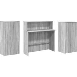 vidaXL Empfangstheke Grau Sonoma 200x50x103,5 cm Holzwerkstoff