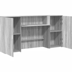 vidaXL Empfangstheke Grau Sonoma 200x50x103,5 cm Holzwerkstoff