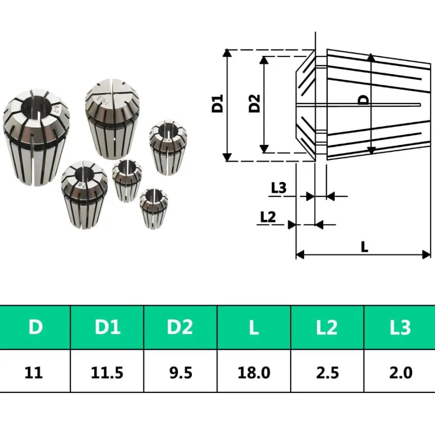 vidaXL ER11 Spannzangen 13-tlg. Drehwerkzeugsatz
