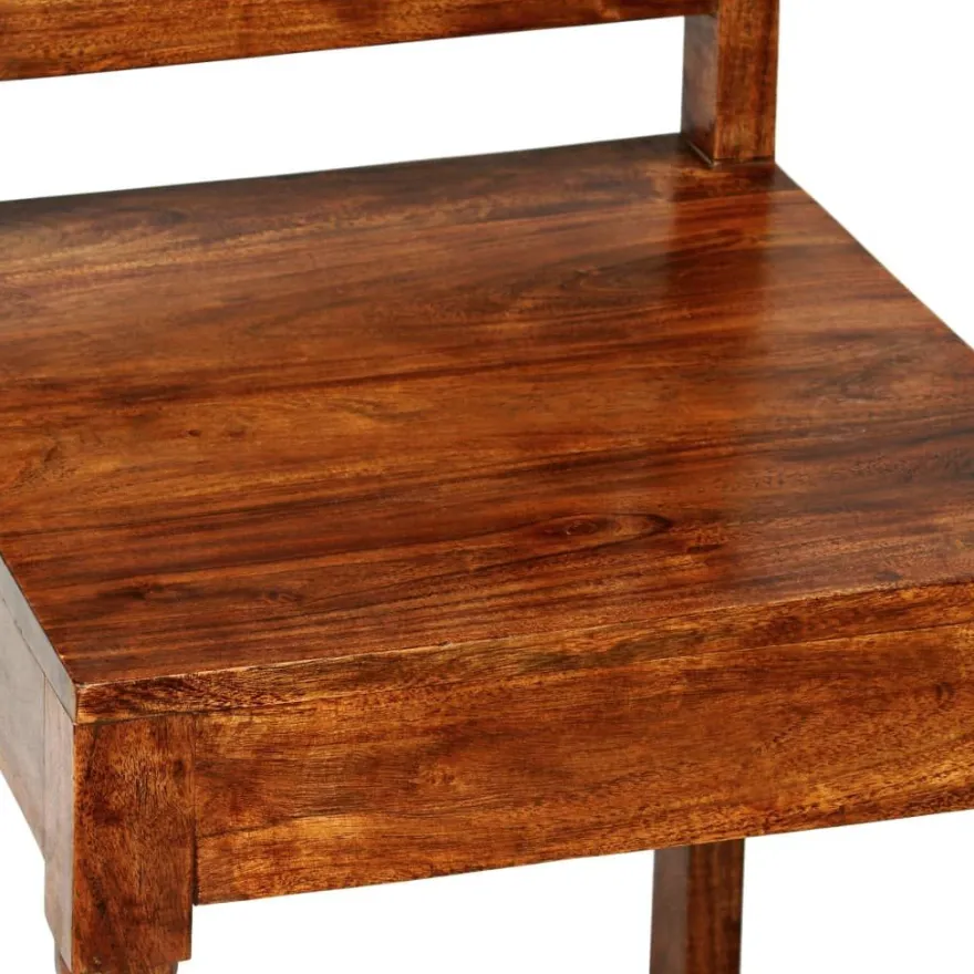 vidaXL Esszimmerstühle 2 Stk. Massivholz mit Honigfarbenem Finish