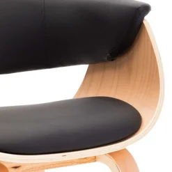 vidaXL Esszimmerstühle 4 Stk. Schwarz Bugholz und Kunstleder