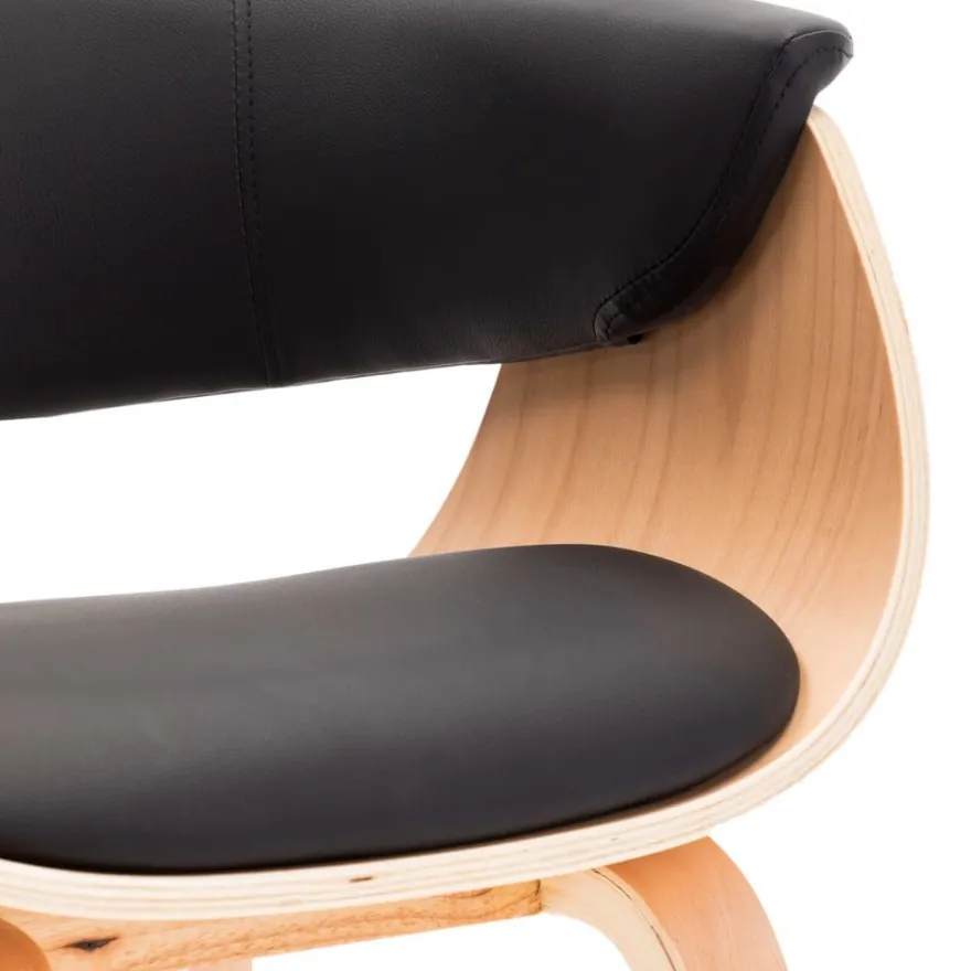 vidaXL Esszimmerstühle 4 Stk. Schwarz Bugholz und Kunstleder