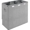 vidaXL Faltbarer Wäschekorb Grau 64,5x34,5x59 cm Leinenimitat Stoff