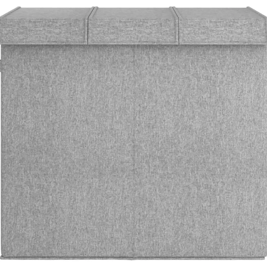 vidaXL Faltbarer Wäschekorb Grau 64,5x34,5x59 cm Leinenimitat Stoff