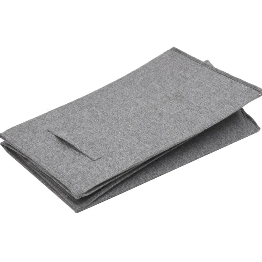 vidaXL Faltbarer Wäschekorb Grau 64,5x34,5x59 cm Leinenimitat Stoff