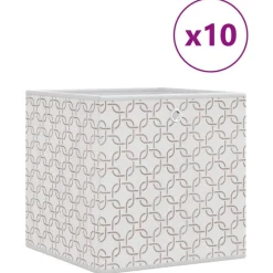 vidaXL Faltboxen 10 Stk. Creme 32x32x32 cm Vlies
