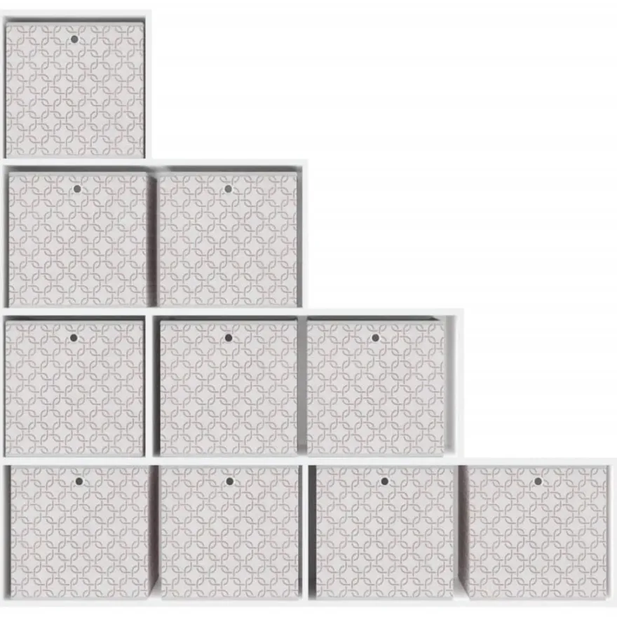 vidaXL Faltboxen 10 Stk. Creme 32x32x32 cm Vlies