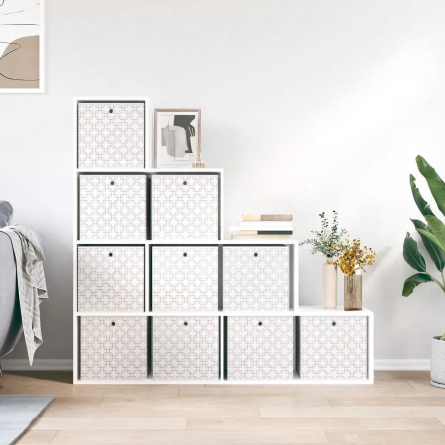 vidaXL Faltboxen 10 Stk. Creme 32x32x32 cm Vlies