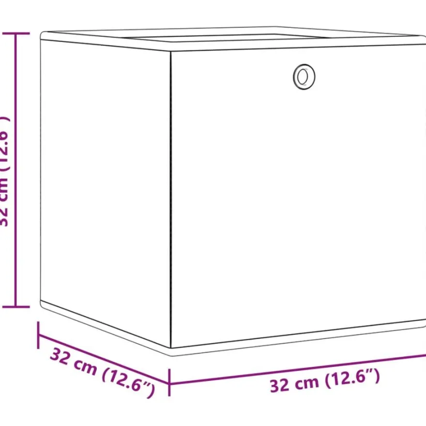 vidaXL Faltboxen 10 Stk. Creme 32x32x32 cm Vlies
