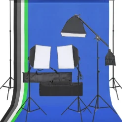 vidaXL Fotostudio-Set mit Beleuchtung und Hintergrund