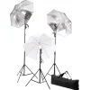 vidaXL Fotostudio-Set mit Leuchten, Schirmen, Hintergrund, Reflektor