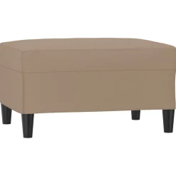 vidaXL Fußhocker Cappuccino-Braun 70x55x41 cm Kunstleder