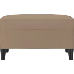 vidaXL Fußhocker Cappuccino-Braun 70x55x41 cm Kunstleder